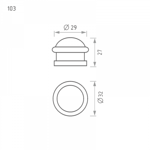Ограничитель дверной напольный НОРА-М 103 хром